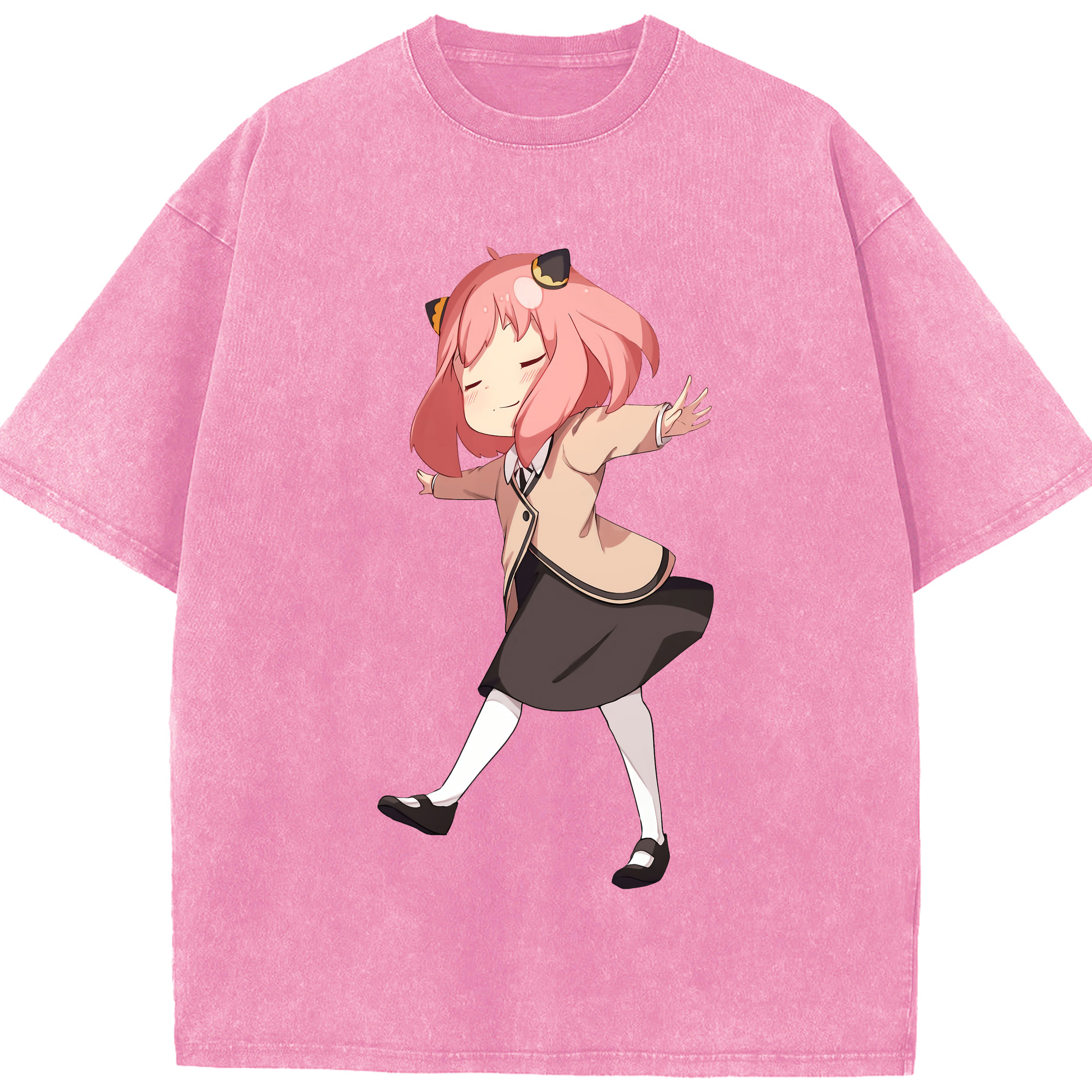 （画像用） SPY×FAMILY间谍家家酒 綿100% ヴィンテージ風 半袖Tシャツ（フロントプリント）